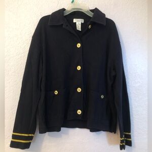 Jones New York Navy Blazer with Gold Buttons